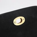 CELINE Shoulder Bag Leather Black Gold Auth 206882-20