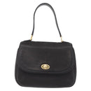 CELINE Shoulder Bag Leather Black Gold Auth 206882-13