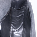 CELINE Shoulder Bag Leather Black Gold Auth 206882-22