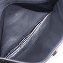 CELINE Shoulder Bag Leather Black Gold Auth 206882-26