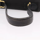 CELINE Shoulder Bag Leather Black Gold Auth 206882-8