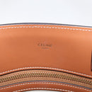 CELINE Small Vertical Cabas Hand Bag Canvas 2way Ivory Gold Auth 206883M-16