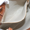 CELINE Small Vertical Cabas Hand Bag Canvas 2way Ivory Gold Auth 206883M-21