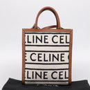CELINE Small Vertical Cabas Hand Bag Canvas 2way Ivory Gold Auth 206883M-24