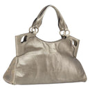 Cartier Marcello Hand Bag Leather Gold Auth 206884A-1