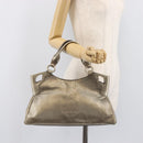 Cartier Marcello Hand Bag Leather Gold Auth 206884A-29