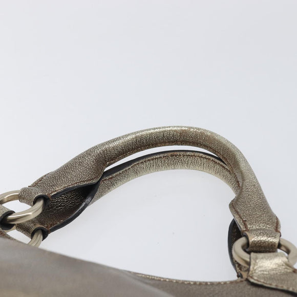 Cartier Marcello Hand Bag Leather Gold Auth 206884A