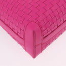 Salvatore Ferragamo Gancini Shoulder Bag Leather Pink Silver Auth 206885A-9