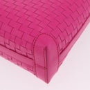 Salvatore Ferragamo Gancini Shoulder Bag Leather Pink Silver Auth 206885A-16