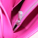 Salvatore Ferragamo Gancini Shoulder Bag Leather Pink Silver Auth 206885A-28