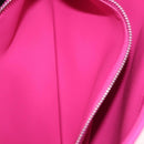 Salvatore Ferragamo Gancini Shoulder Bag Leather Pink Silver Auth 206885A-29