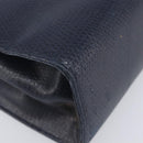 FENDI Hand Bag Leather Navy Gold Auth 206886-15
