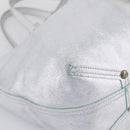 Tiffany & Co. Hand Bag Leather Silver Auth 206887A-14