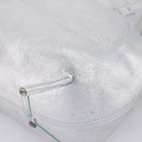 Tiffany & Co. Hand Bag Leather Silver Auth 206887A-15