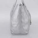 Tiffany & Co. Hand Bag Leather Silver Auth 206887A-3