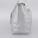 Tiffany & Co. Hand Bag Leather Silver Auth 206887A-4