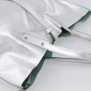 Tiffany & Co. Hand Bag Leather Silver Auth 206887A-6