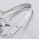 Tiffany & Co. Hand Bag Leather Silver Auth 206887A-8