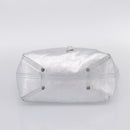 Tiffany & Co. Hand Bag Leather Silver Auth 206887A-5