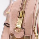 GUCCI Web Sherry Line Shoulder Bag Vinyl Clear Gold 517350 Auth 206888-10