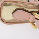 GUCCI Web Sherry Line Shoulder Bag Vinyl Clear Gold 517350 Auth 206888-4