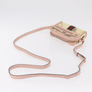 GUCCI Web Sherry Line Shoulder Bag Vinyl Clear Gold 517350 Auth 206888-8