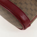 GUCCI Micro GG Doraemon Shoulder Bag PVC Beige Gold Tone 647801 Auth 206889M-18