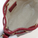GUCCI Micro GG Doraemon Shoulder Bag PVC Beige Gold Tone 647801 Auth 206889M-10