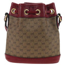 GUCCI Micro GG Doraemon Shoulder Bag PVC Beige Gold Tone 647801 Auth 206889M-3
