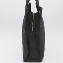 HERMES Her Line MM Hand Bag Canvas Gray Silver Auth 206892A-4