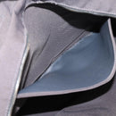 HERMES Her Line MM Hand Bag Canvas Gray Silver Auth 206893-11