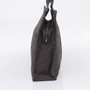 HERMES Her Line MM Hand Bag Canvas Gray Silver Auth 206893-3