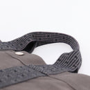 HERMES Her Line MM Hand Bag Canvas Gray Silver Auth 206893-8