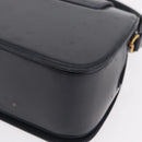 GUCCI Shoulder Bag Leather Navy Gold Auth 206895-20