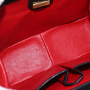GUCCI Shoulder Bag Leather Navy Gold Auth 206895-11