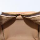 ETRO Hand Bag PVC Canvas Brown Gold Auth 206896-22