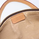 ETRO Hand Bag PVC Canvas Brown Gold Auth 206896-12