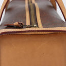 ETRO Hand Bag PVC Canvas Brown Gold Auth 206896-5