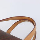 ETRO Hand Bag PVC Canvas Brown Gold Auth 206896-14
