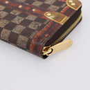 LOUIS VUITTON Damier Ebene Transformed Zippy Long Wallet M63490 LV Auth 206899M-15