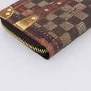 LOUIS VUITTON Damier Ebene Transformed Zippy Long Wallet M63490 LV Auth 206899M-16