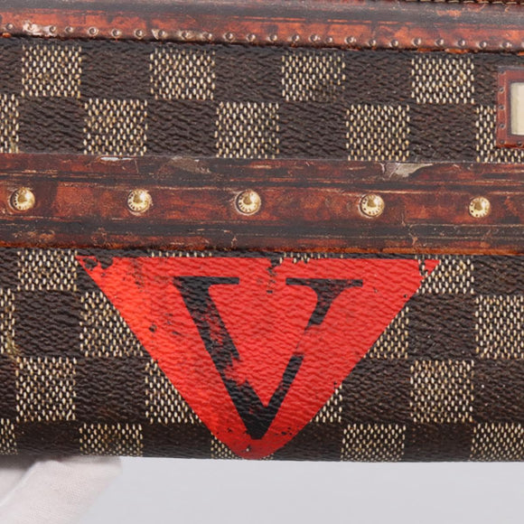 LOUIS VUITTON Damier Ebene Transformed Zippy Long Wallet M63490 LV Auth 206899M