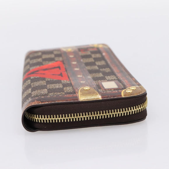 LOUIS VUITTON Damier Ebene Transformed Zippy Long Wallet M63490 LV Auth 206899M