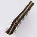 LOUIS VUITTON Damier Ebene Transformed Zippy Long Wallet M63490 LV Auth 206899M-5