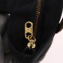CELINE Circle Pouch Canvas Black Gold Auth 206900A-11