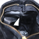 CELINE Circle Pouch Canvas Black Gold Auth 206900A-18