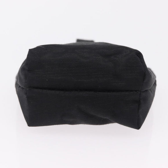 CELINE Circle Pouch Canvas Black Gold Auth 206900A