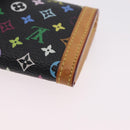 LOUIS VUITTON Monogram Multicolor Porte Monnaie Pla Black M92656 LV Auth 206901-16