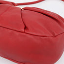 Salvatore Ferragamo Vala Shoulder Bag Leather Red Gold Auth 206910A-9