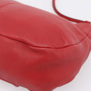 Salvatore Ferragamo Vala Shoulder Bag Leather Red Gold Auth 206910A-15